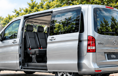 SAN Transport passenger van ready for a school run
